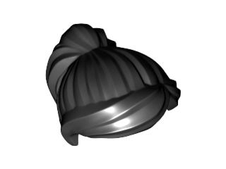 Cabelo com rabo de cavalo e franja lateral Preto