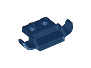 Placa modificada 1x2 com grade de carro de corrida Azul Escura