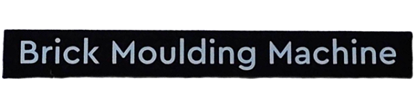 Placa Lisa 1x8 com escrita: "Brick Moulding Machine" Preta
