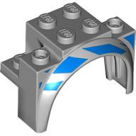 Para-Lamas 4x2 1/2x2 1/3 Cinza Claro com pintura Lado DIREITO