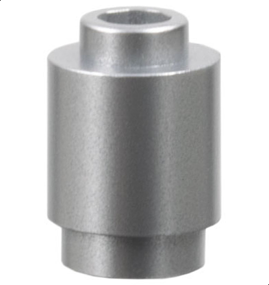 Tijolo Redondo 1x1 Aberto Metallic Silver