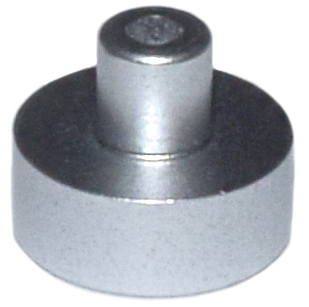 Placa redonda 1x1 com pino Metallic Silver