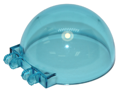 Para-brisa 6x6x3 Canopy Meia Esfera com 2 dobradiças duplas translúcido azul claro