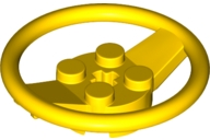 Volante com centro 2x2 e furo para eixo Amarelo