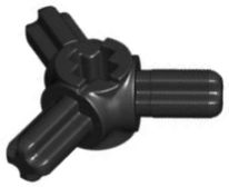 Conector HUB com 3 Eixos Preto