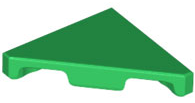 Placa Lisa Modificada Triangular 2x2 Verde