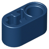 Viga 1x2 com Furo de Pino e Eixo Azul-Escura