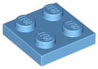 Placa 2x2 Medium Blue