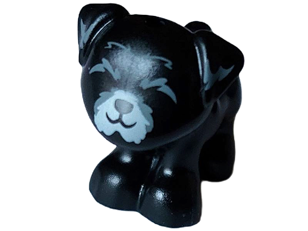 Cachorro Filhote com olhos fechados Preto