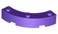 Tijolo redondo de canto 4x4 Dark Purple