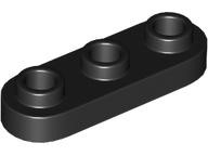 Placa Redonda 1x3 com 3 Studs Abertos Preta