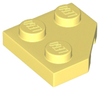 Placa com Canto Cortado 2x2 Amarela Clara Brilhante