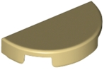 Placa Lisa 2x2 Meio Círculo Bege