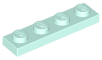 Placa 1x4 - Light Aqua