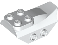 Inclinação curva 4x2 com 4 studs no topo e 2 studs em cada lado Branca