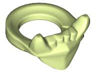 Mandíbula inferior com presas Yellowish Green