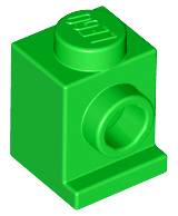 Tijolo Modificado 1x1 Verde Brilhante