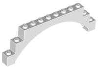 Arco 1x12x3 arco elevado com 5 suportes cruzados Branco