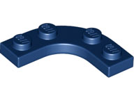 Placa canto redonda 3x3 com recorte 2x2 Azul Escura