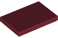 Placa Lisa 2x3 Dark Red