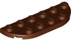 Placa de Cantos Arredondados 2x6 Marrom