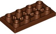 Placa Lisa 2x4 Invertida Marrom