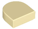 Placa Lisa Modificada 1x1 meio círculo Bege
