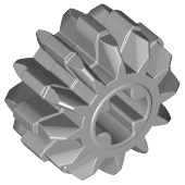 Engrenagem 12 Dentes Chanfrada Cinza Clara