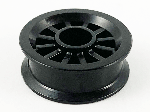 Roda raiada 2 x 2 com furo de pino Preta