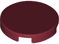 Placa Lisa Redonda 2x2 Dark Red