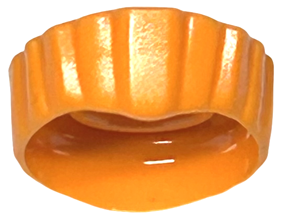 Cabelo de Minifigura Laranja com topo liso e seções laterais retas