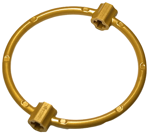 Anel 7x7 com Conectores de Eixo 1L Dourado Perolado