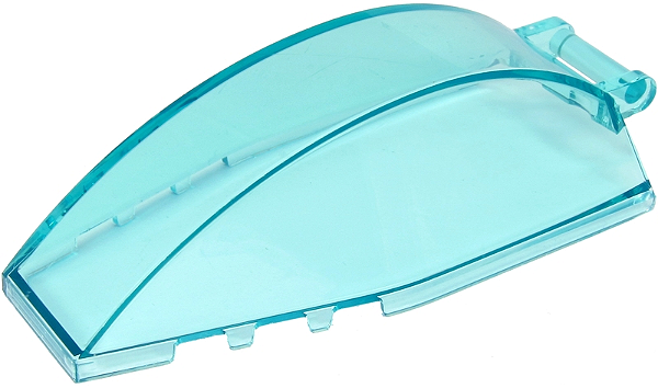 Para-brisa 8x4x2 Curvo com Barra de Alça Translúcido Azul Claro