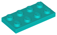 Placa 2x4 Azul Turquesa