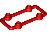 Barra 1x6x3 com 4 studs Vermelho