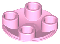Placa Redonda 2x2 Tampa Cor de Rosa Brilhante