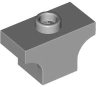 Tijolo com arcos 1x2 Cinza Claro