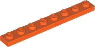 Placa 1x8 Reddish Orange