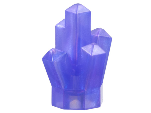 Rocha 1x1 Cristal com 5 pontas Trans-Purple Cetim