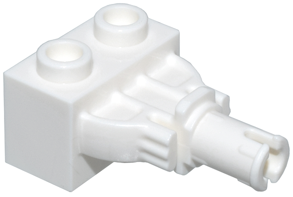 Tijolo modificado 1x2 com pino de junta rotativa Branco