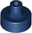 Placa redonda 1x1 com pino Azul Escura