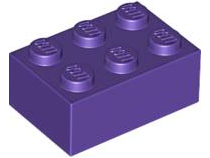 Tijolo 2x3 Dark Purple