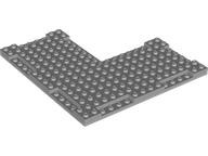 Tijolo de canto modificado 16x16x2/3 com canto interno 7x7 e recortes laterais 1x4 Cinza Claro