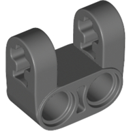 Conector Eixo-Pinos Perpendicular com Lados Reforçados Cinza Escura