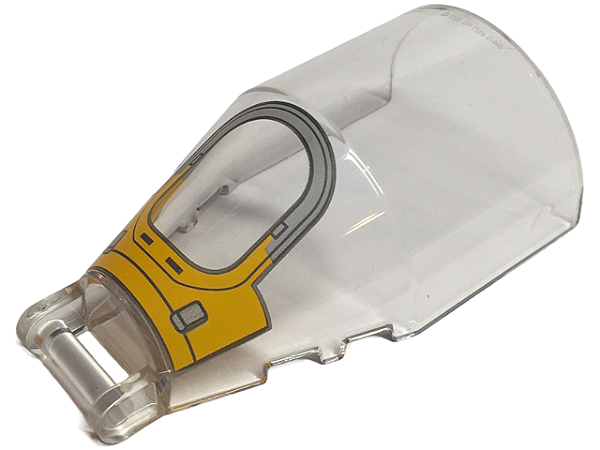 Para-brisa 6x4x2 redondo com alça de barra com desenho de cabine de caça estelar Star Wars