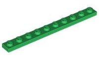 Placa 1x10 Verde