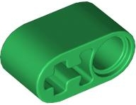 Viga 1x2 com Furo de Pino e Eixo Verde