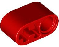 Viga 1x2 com Furo de Pino e Eixo Vermelha