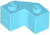 Tijolo modificado 2x2 Faceado Medium Azure