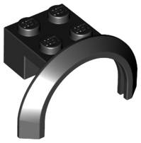 Para-Lamas 4x2 1/2x1 2/3 com Arco Redondo Preto